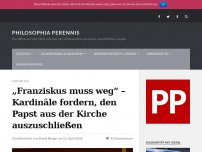 Bild zum Artikel: „Franziskus muss weg“ – Kardinäle fordern, den Papst aus der Kirche auszuschließen