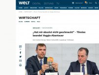 Bild zum Artikel: „Hat mir absolut nicht geschmeckt“ – Tönnies beendet Veggie-Abenteuer