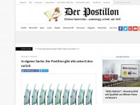 Bild zum Artikel: In eigener Sache: Der Postillon gibt alle seine Echos zurück