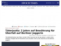 Bild zum Artikel: Täterjustiz: 2 Jahre auf Bewährung für Überfall auf Berliner Joggerin