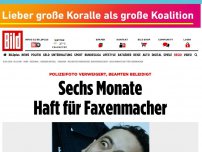 Bild zum Artikel: Polizeifoto verweigert - Sechs Monate Haft für Faxenmacher