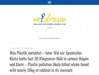 Bild zum Artikel: Was Plastik anrichtet – toter Wal vor Spanischer Küste hatte fast 30 Kilogramm Müll in seinem Magen und Darm – Plastic pollution likely killed whale found with nearly 30kg of rubbish in its stomach