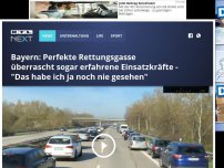 Bild zum Artikel: Bayern: Perfekte Rettungsgasse überrascht sogar erfahrene Einsatzkräfte - 'Das habe ich ja noch nie gesehen'