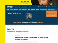 Bild zum Artikel: Kriminalität geht in Deutschland so stark zurück wie seit 1993 nicht