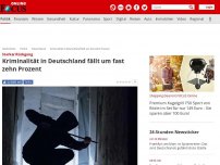 Bild zum Artikel: Starker Rückgang - Kriminalität in Deutschland fällt um fast zehn Prozent