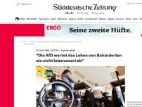 Bild zum Artikel: 'Die AfD wertet das Leben von Behinderten als nicht lebenswert ab'