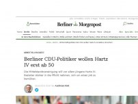 Bild zum Artikel: Arbeitslosigkeit: CDU-Politiker wollen Hartz IV ersatzlos streichen