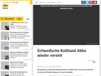 Bild zum Artikel: Schwedische Kultband Abba wieder vereint