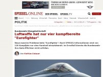 Bild zum Artikel: Bundeswehr-Mangelwirtschaft: Luftwaffe hat nur vier kampfbereite 'Eurofighter'