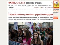 Bild zum Artikel: Lesbos: Tausende Griechen protestieren gegen Flüchtlingspolitik