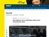 Bild zum Artikel: Zahl möglicher Terrorverdächtiger wächst stark – Kontrollverlust droht