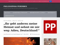 Bild zum Artikel: „Ihr gebt anderen meine Heimat und nehmt sie mir weg: Adieu, Deutschland!“