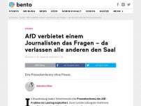 Bild zum Artikel: AfD verbietet einem Journalisten das Fragen – da verlassen alle anderen den Saal