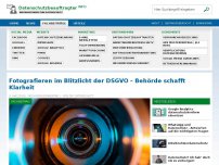 Bild zum Artikel: Fotografieren im Blitzlicht der DSGVO – Behörde schafft Klarheit