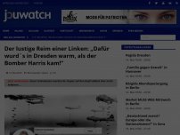 Bild zum Artikel: Der lustige Reim einer Linken: „Dafür wurd´s in Dresden warm, als der Bomber Harris kam!“