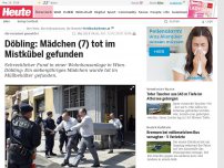 Bild zum Artikel: Als vermisst gemeldet: Döbling: Mädchen (7) tot im Mistkübel gefunden