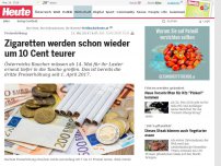 Bild zum Artikel: Preiserhöhung: Zigaretten werden schon wieder um 10 Cent teurer