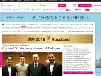 Bild zum Artikel: Özil und Gündogan posieren mit Erdogan