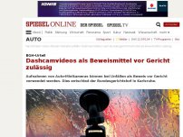 Bild zum Artikel: BGH-Urteil: Dashcamvideos als Beweismittel vor Gericht zulässig