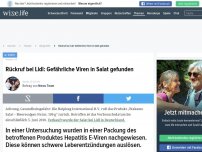 Bild zum Artikel: Hepatitis-Viren in Salat gefunden - Bundesweiter Rückruf bei Lidl wegen Gefahr von Leberschäden