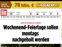 Bild zum Artikel: Linke im Bundestag fordern - Wochenend-Feiertage sollen nachgeholt werden