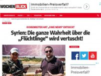 Bild zum Artikel: Syrien: Die ganze Wahrheit über die „Flüchtlinge“ wird vertuscht!