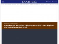 Bild zum Artikel: Claudia Roth verteidigt Gündogan und Özil – und kritisiert die Doppelmoral der Kritik