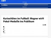 Bild zum Artikel: Nächster Aufreger! Wagner wirft Medaille ins Publikum