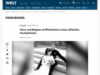 Bild zum Artikel: Harry und Meghan veröffentlichen erstes offizielles Hochzeitsfoto