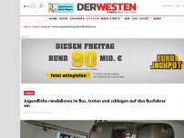 Bild zum Artikel: Jugendliche randalieren im Bus, treten und schlagen auf den Busfahrer ein