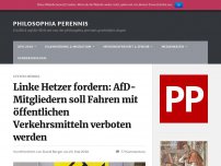 Bild zum Artikel: Linke „Aktivisten“ fordern: AfD-Mitgliedern soll Fahren mit öffentlichen Verkehrsmitteln verboten werden