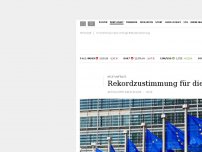 Bild zum Artikel: Rekordzustimmung für die EU