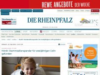 Bild zum Artikel: Hördt: Stammzellenspender für Zweijährigen gefunden