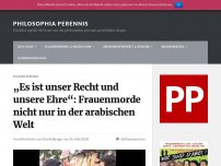 Bild zum Artikel: „Es ist unser Recht und unsere Ehre“: Frauenmorde nicht nur in der arabischen Welt