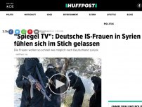 Bild zum Artikel: 'Spiegel TV': Deutsche IS-Frauen in Syrien fühlen sich im Stich gelassen
