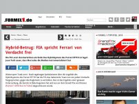 Bild zum Artikel: Hybrid-Betrug: FIA spricht Ferrari von Verdacht frei