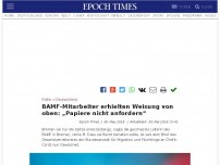 Bild zum Artikel: BAMF-Mitarbeiter erhielten Weisung von oben: „Papiere nicht anfordern“