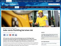 Bild zum Artikel: Jeder vierte Flüchtling hat einen Job