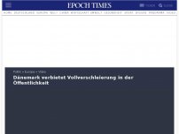 Bild zum Artikel: Dänemark verbietet Vollverschleierung in der Öffentlichkeit