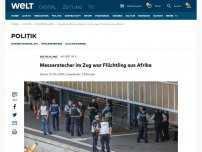 Bild zum Artikel: Messerstecher im Zug war Flüchtling aus Afrika