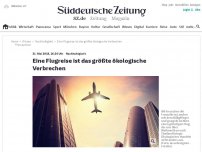 Bild zum Artikel: Nachhaltigkeit: Eine Flugreise ist das größte ökologische Verbrechen