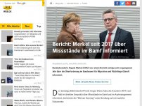 Bild zum Artikel: Bericht: Merkel seit 2017 über Missstände im Bamf informiert