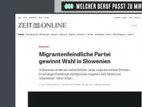 Bild zum Artikel: Slowenien: Migrantenfeindliche Partei gewinnt Wahl in Slowenien