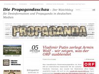 Bild zum Artikel: Vladimir Putin zerlegt Armin Wolf – wir zeigen, was der ORF ausblendet