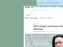 Bild zum Artikel: Parteienfinanzierung: SPD greift dem Steuerzahler in die Tasche