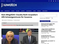 Bild zum Artikel: Kein Mitgefühl: Claudia Roth torpediert AfD-Schweigeminute für Susanna