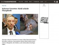 Bild zum Artikel: Schwere Unwetter: Kickl schickt Flusspferde