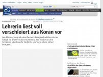Bild zum Artikel: Berufsschule Bern: Lehrerin liest voll verschleiert aus Koran vor