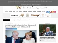 Bild zum Artikel: Nette Geste: Merkel schenkt Seehofer überraschend Dauerkarte für komplette WM in Russland