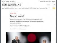 Bild zum Artikel: Unionsfraktion: Trennt euch!